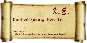 Körtvélyessy Evelin névjegykártya